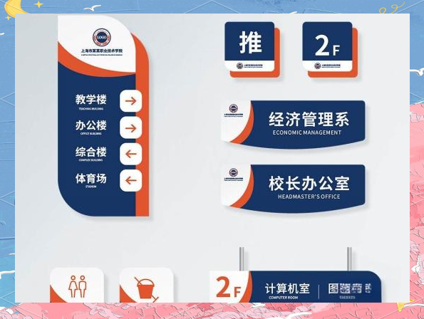 学校标识牌系统制作:室内与室外标牌都有哪些?